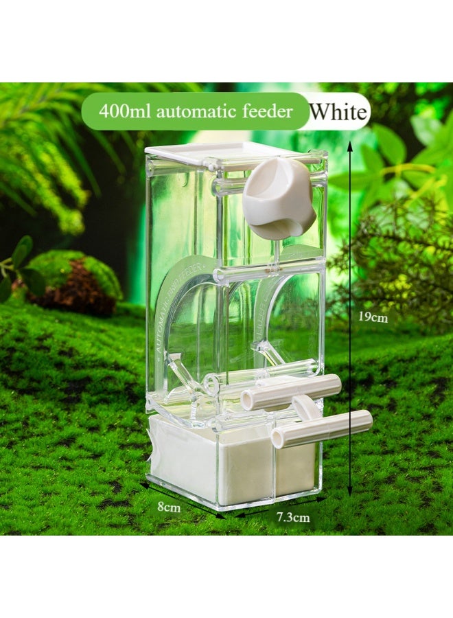 Oldzhan 400ML Parrot Bird Food Box Anti spill Automatic Dispenser Anti splash External Bird Feeding Device Tiger Skin Peony Xuan Feng Supplies - Image 3